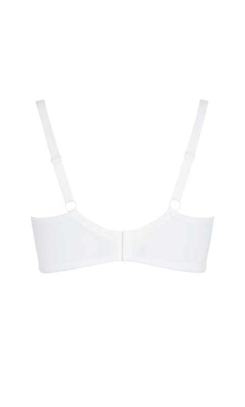 Evans White Lace Soft Cup Non-Wired Bra 4
