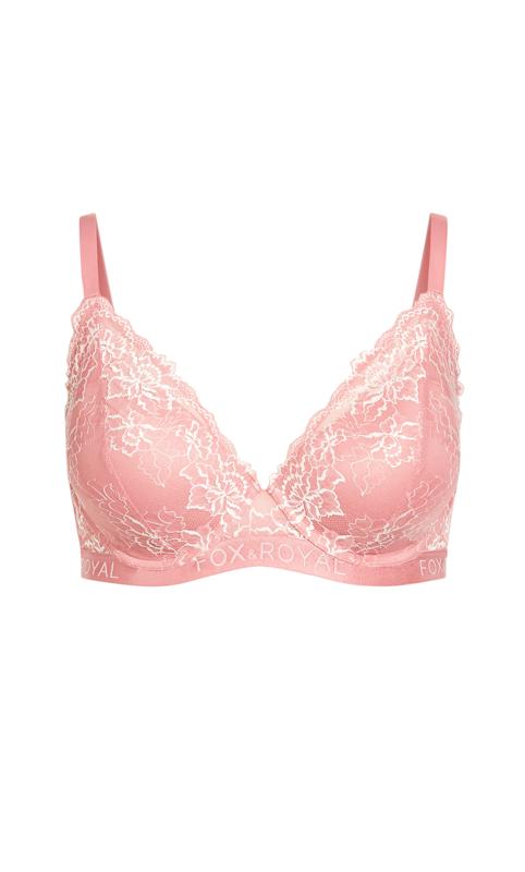 City Chic Pink Lace Underwired Bra 3