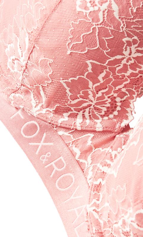 City Chic Pink Lace Underwired Bra 5