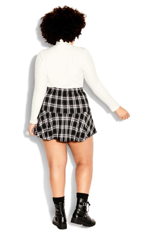 Evans Black & White Check Mini Skirt 5