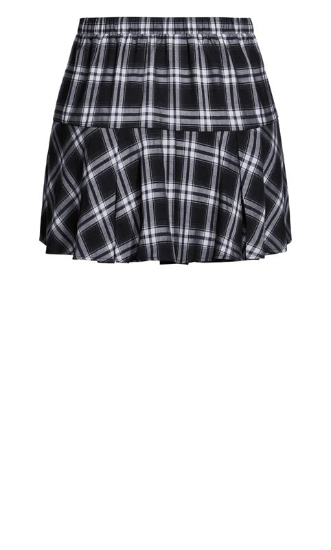Evans Black & White Check Mini Skirt 7