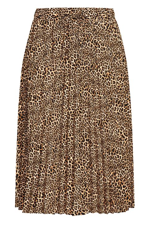 Evans Brown Leopard Print Midi Skirt 4