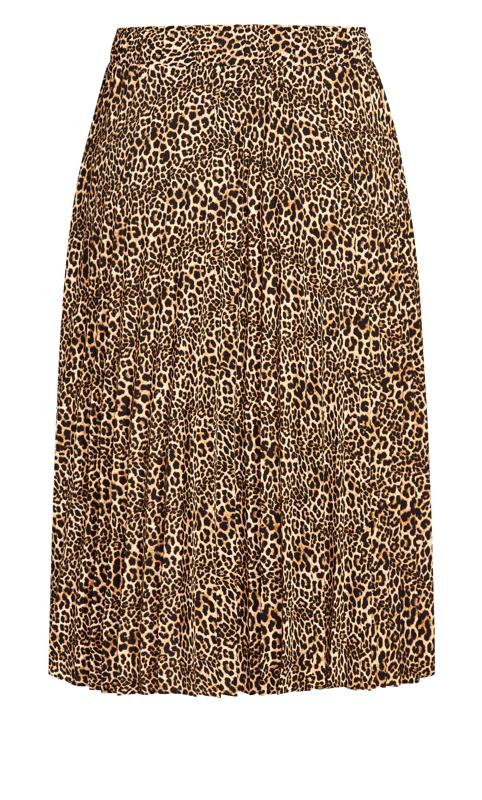 Evans Brown Leopard Print Midi Skirt 5