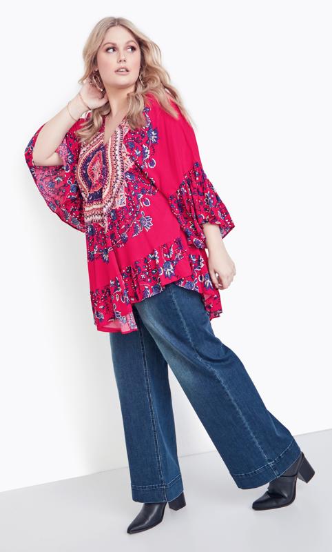 Evans Red Frankie Frill Tunic 4