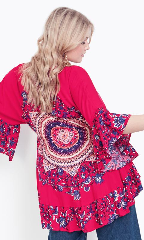 Evans Red Frankie Frill Tunic 5