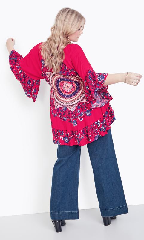 Evans Red Frankie Frill Tunic 6