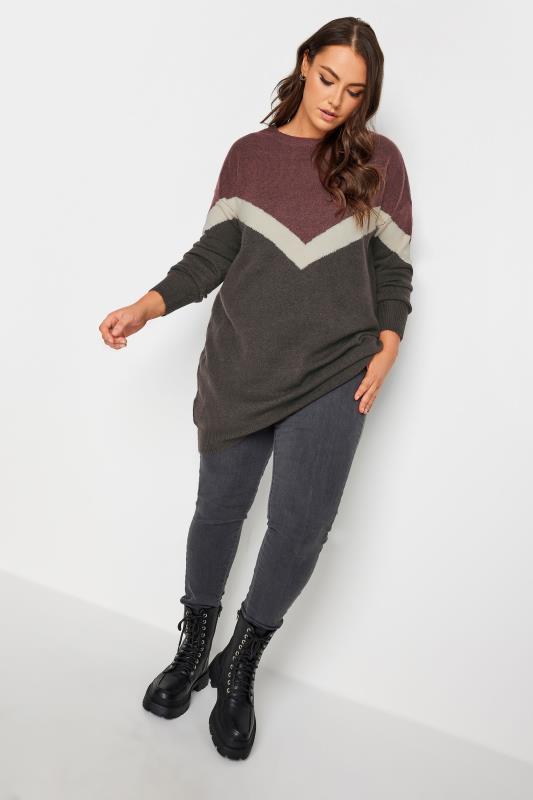 YOURS FOR GOOD Plus Size Grey Oversized Recycled Jumper | Yours Clothing 2