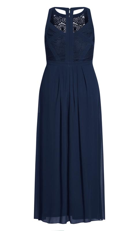 Blue Panelled Bodice Maxi Dress  5