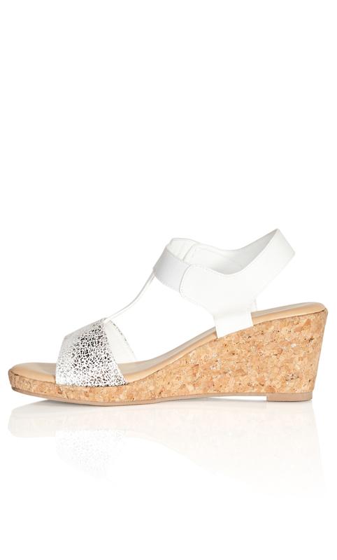 Wilma Wide Width Wedge White 4