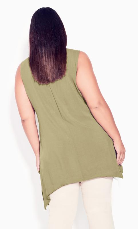 Evans Olive Green Layered Tunic 3