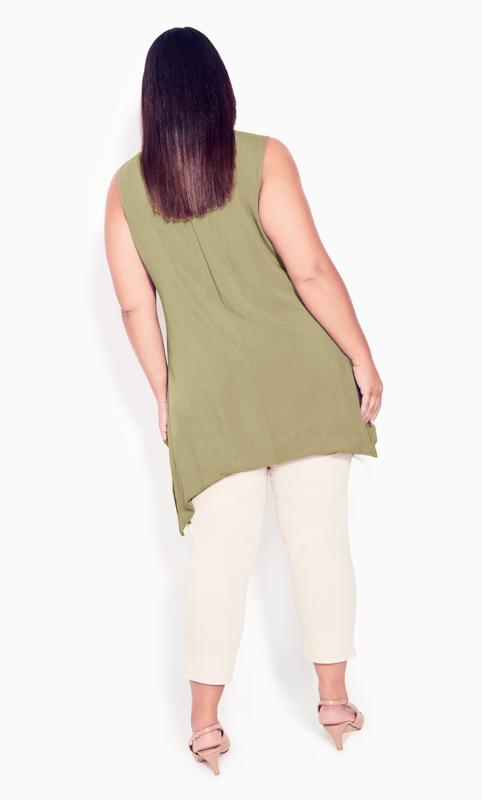 Evans Olive Green Layered Tunic 4