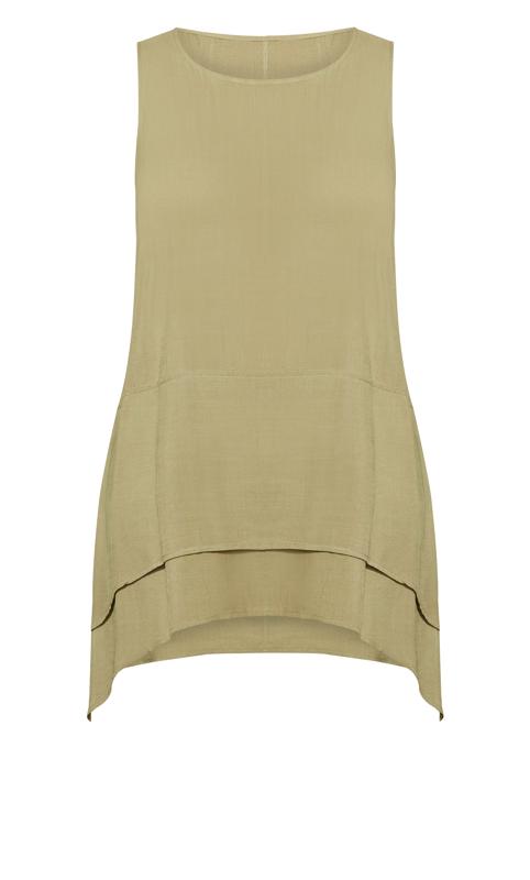 Evans Olive Green Layered Tunic 6