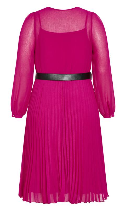 Evans Sangria Pink Chiffon Wrap Dress 6