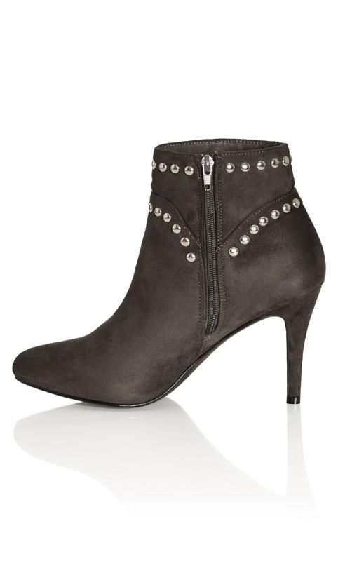 Evans Grey WIDE FIT Rae Ankle Boot 4