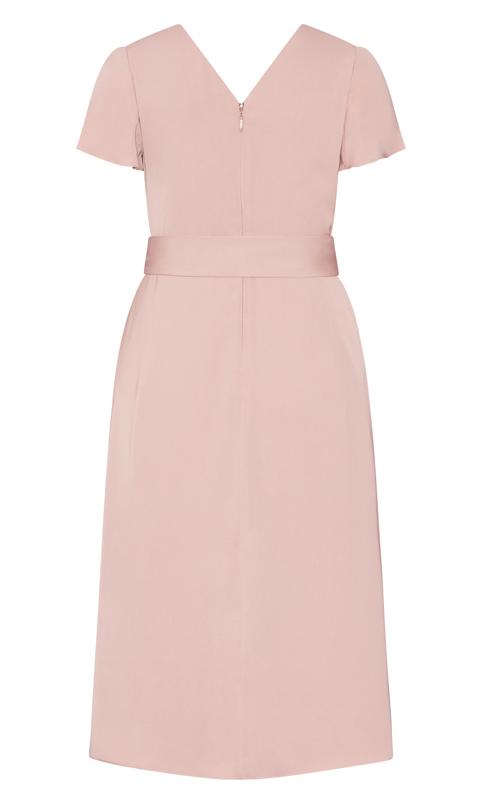 Evans Light Pink V-Neck Wrap Dress 5
