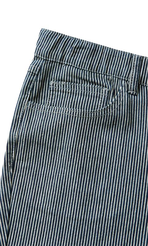Evans Blue Stripe Print Cropped Trousers 8