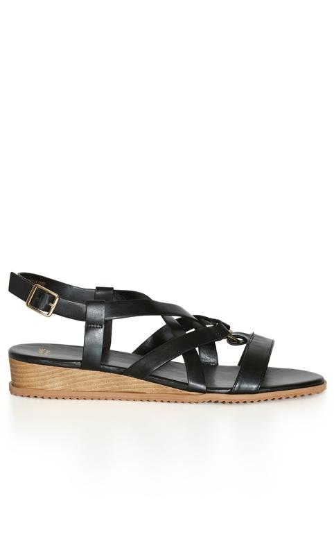 WIDE FIT O Ring Strappy Sandal - black 4