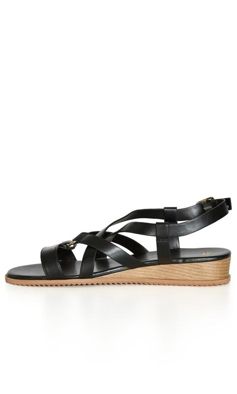 WIDE FIT O Ring Strappy Sandal - black 6