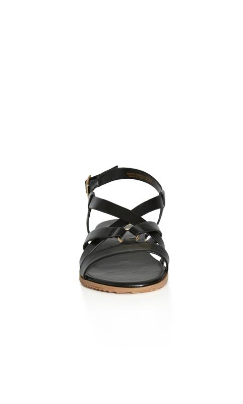 WIDE FIT O Ring Strappy Sandal - black 7