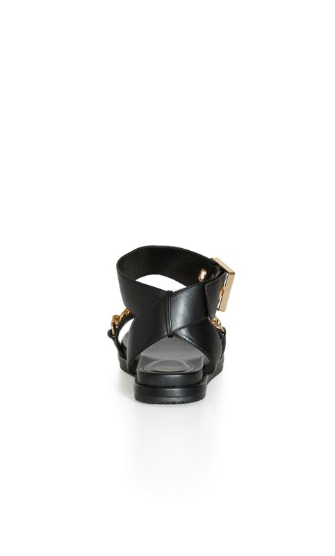 Wide Fit Chunky Chain Sandal Black 3