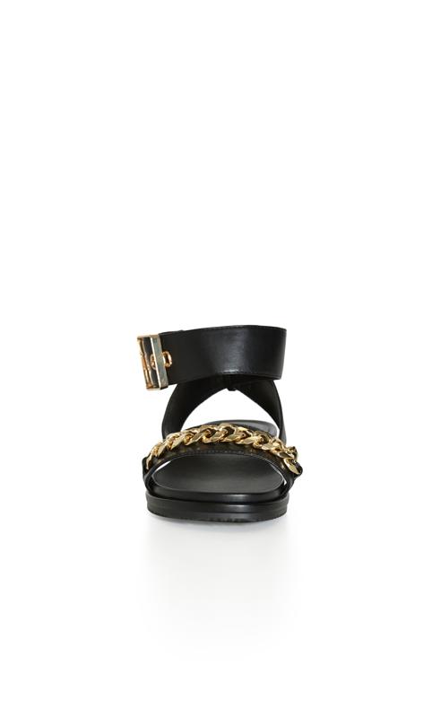 Wide Fit Chunky Chain Sandal Black 5