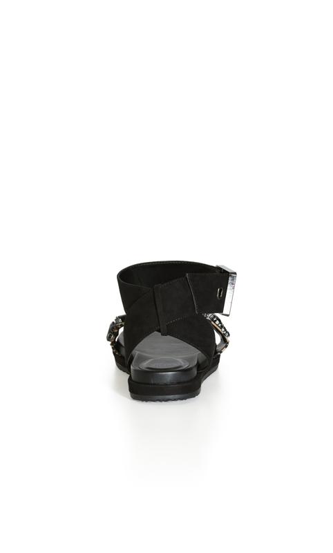 Wide Fit Chunky Embellished Sandal Black 3