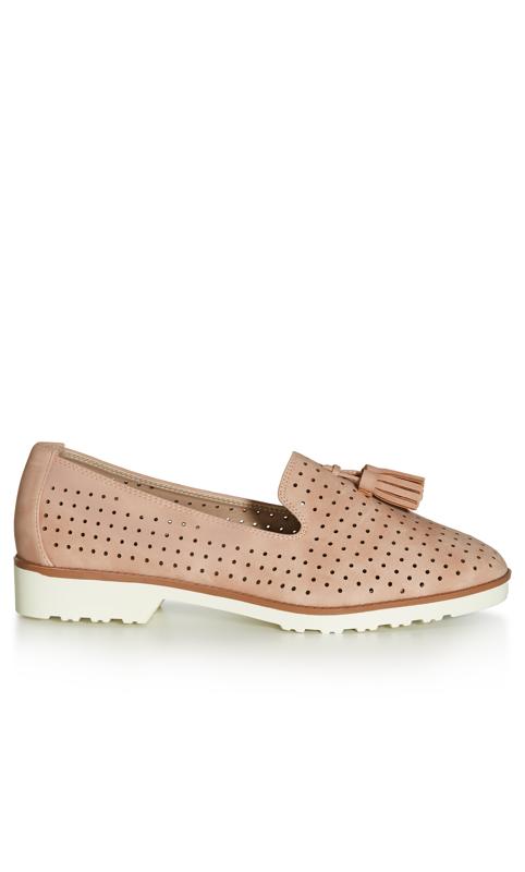 Wide Fit Perforated Loafer Pink 2
