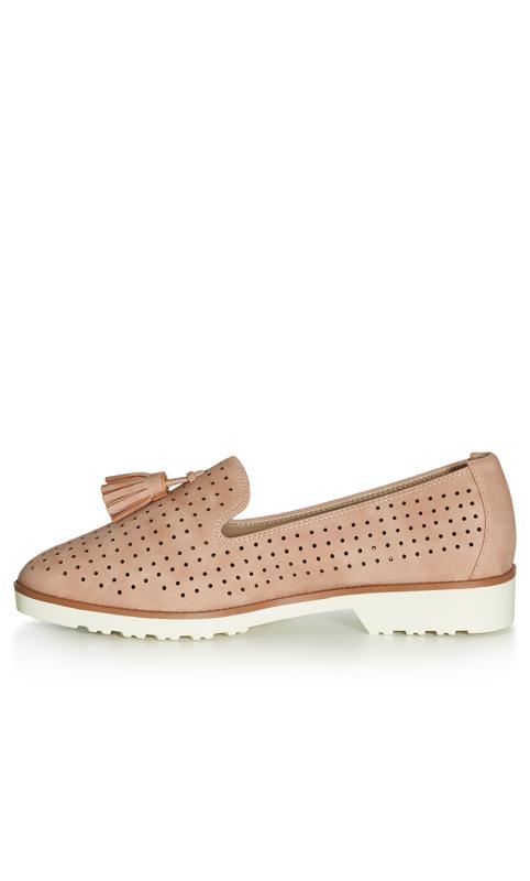 Wide Fit Perforated Loafer Pink 4