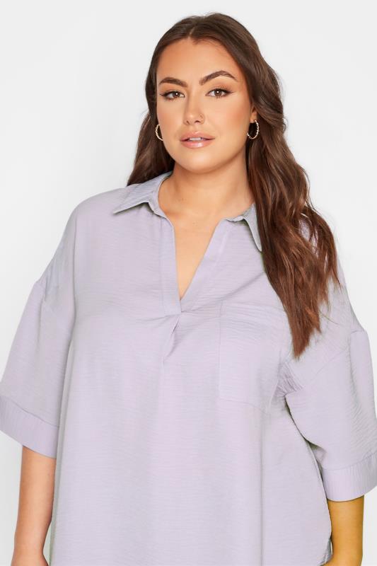 LIMITED COLLECTION Plus Size Lilac Purple Shirt | Yours Clothing 4