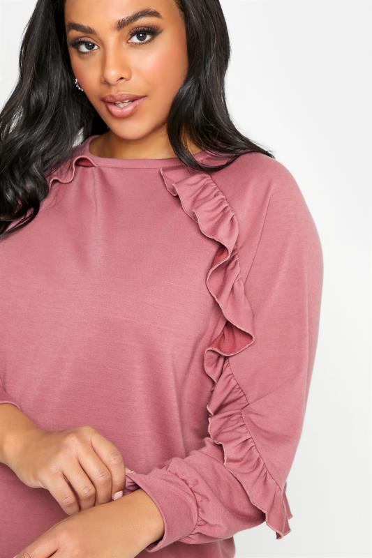 LIMITED COLLECTION Pink Frill Sweatshirt Frill Top_D.jpg