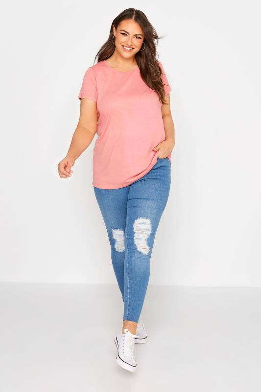 3 PACK Plus Size Pink & Black & Stripe T-Shirts | Yours Clothing 6