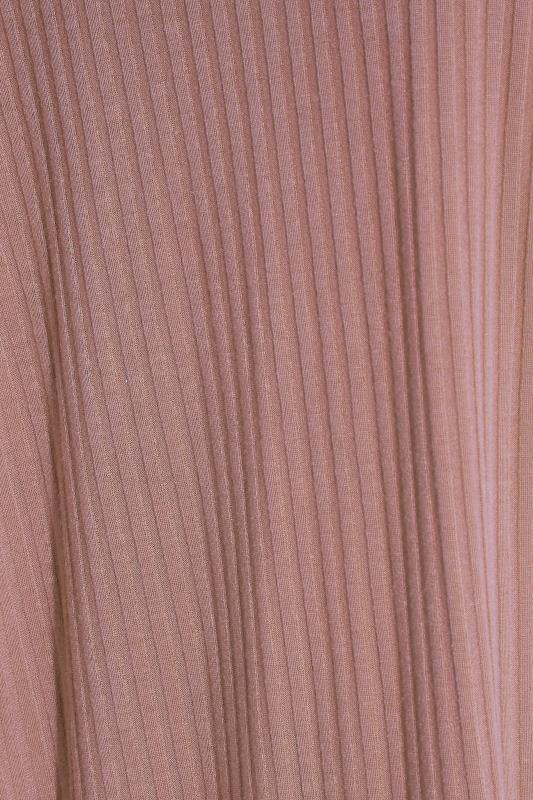LIMITED COLLECTION Curve Dusky Pink Ribbed Side Split Cardigan_S.jpg