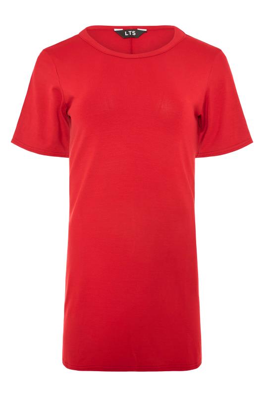 LTS Tall Red Scoop Neck T-Shirt 5