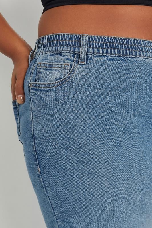 YOURS Plus Size Blue Wide Leg Slouchy Jeans | Yours Clothing 5