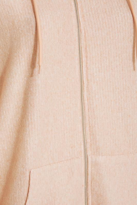 Curve Pink Soft Touch Ribbed Zip Through Hoodie 5