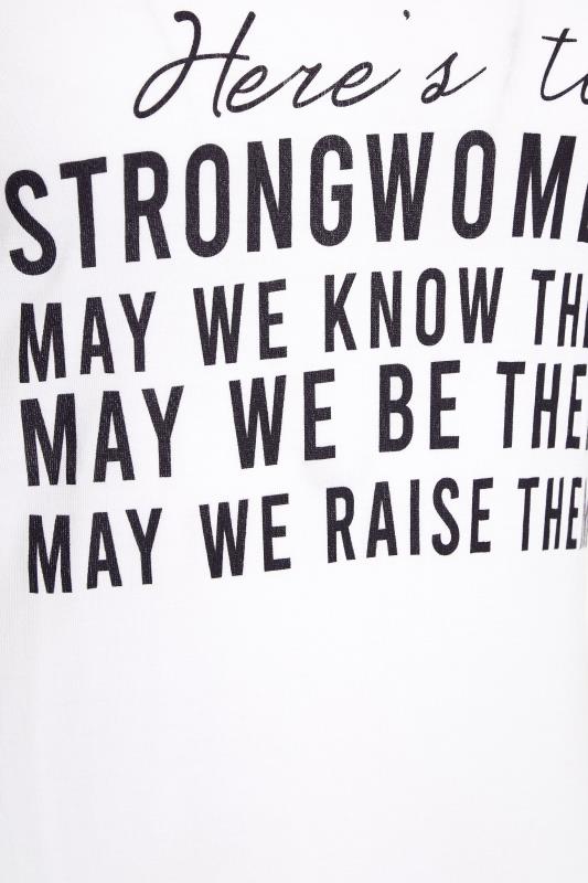 LTS Tall White 'Here's To Strong Women' Slogan T-Shirt_S.jpg