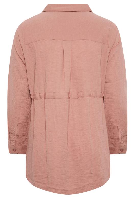 YOURS Curve Plus Size Pink Utility Tunic Shirt | Yours Clothing  7