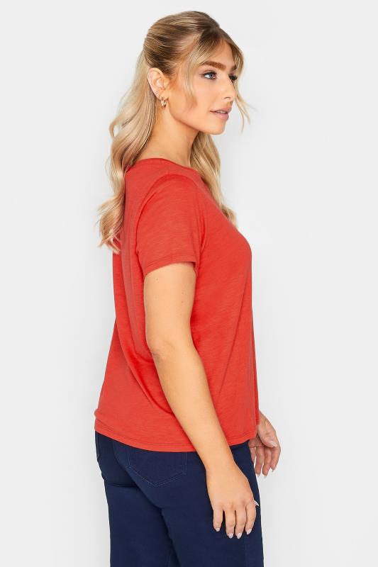 M&Co Red Short Sleeve Cotton Blend T-Shirt | M&Co  3