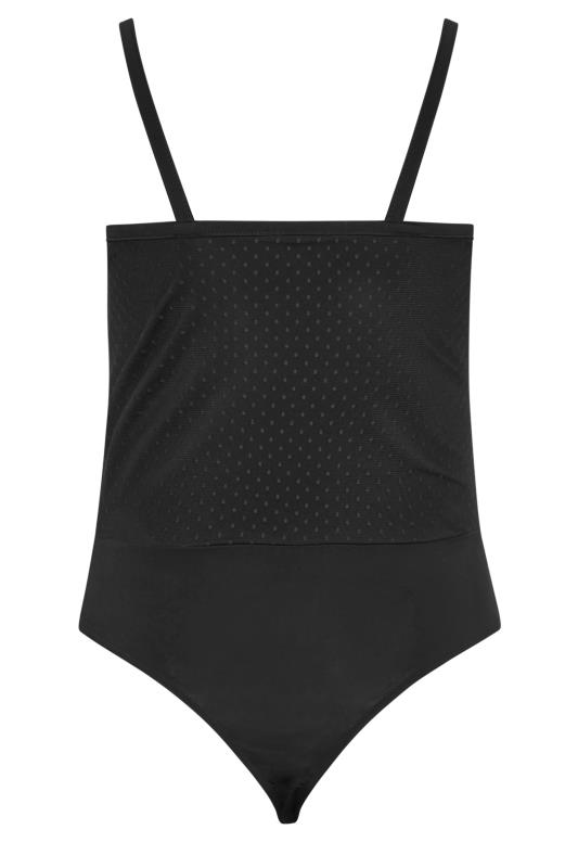 LIMITED COLLECTION Plus Size Black Dobby Mesh Bodysuit | Yours Clothing 8