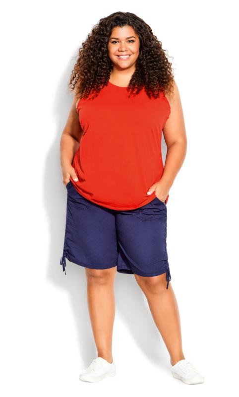 Plus Size  Evans Red Essential Tank Top