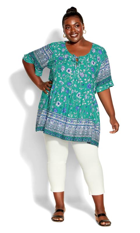 Plus Size  Evans Green Darby Detail Top