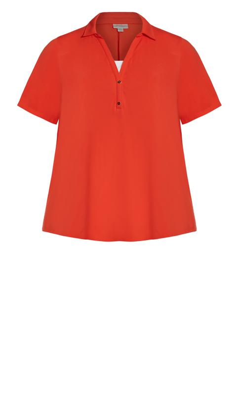 Evans Aqua Red Collared T-Shirt 5