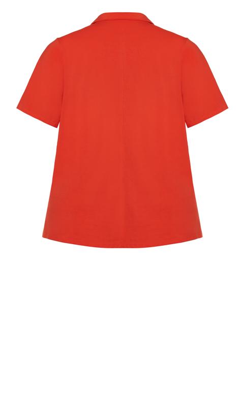 Evans Aqua Red Collared T-Shirt 6