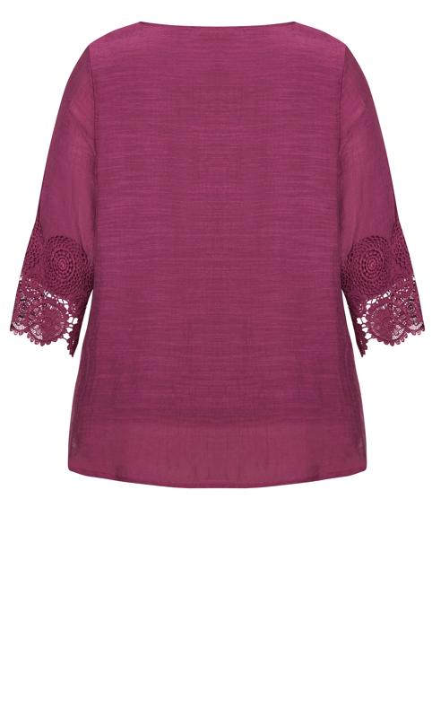 Evans Purple Sylvie Crochet Top 6
