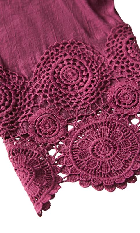 Evans Purple Sylvie Crochet Top 7