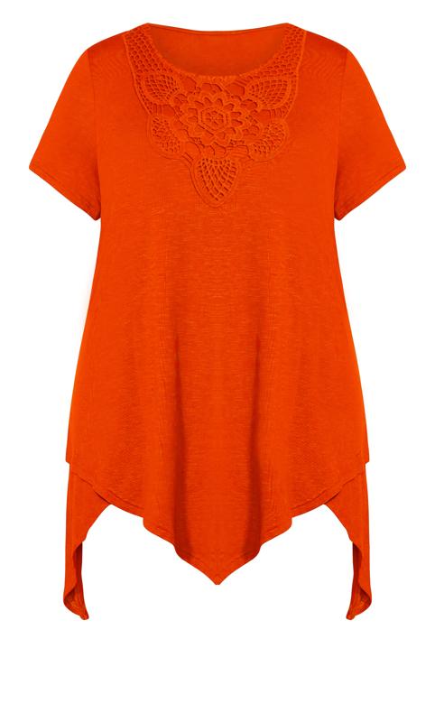 Evans Red Embroidered Hanky Hem Tunic 5