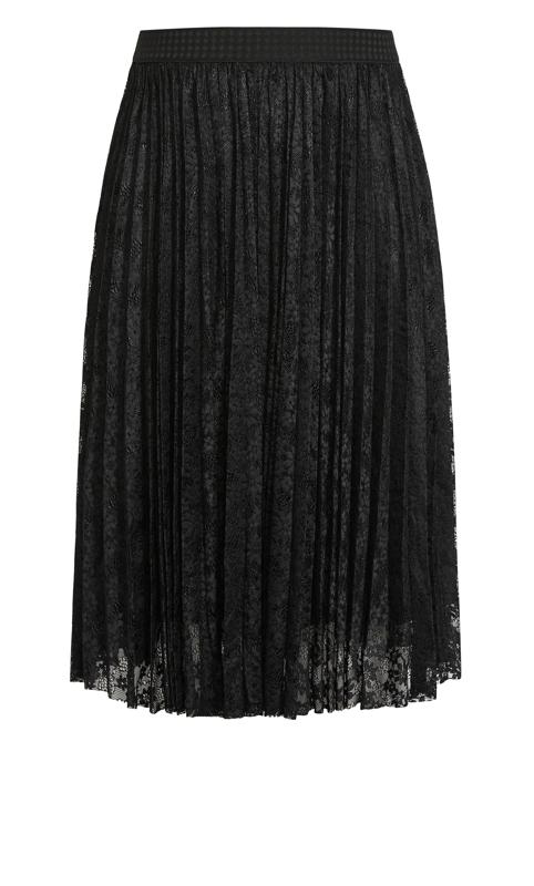 Pleated Lace Black Skirt 5