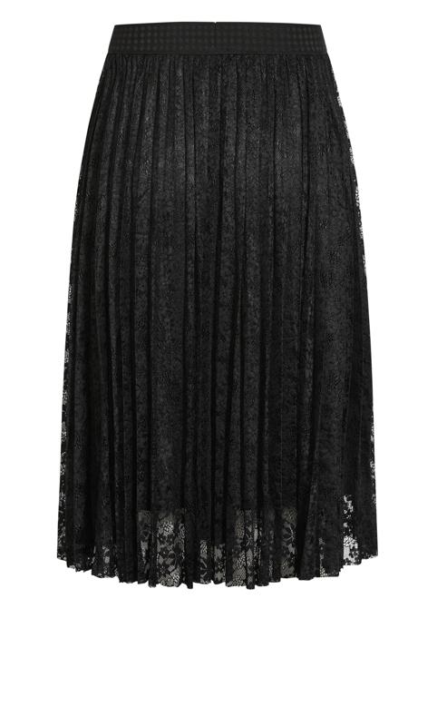 Pleated Lace Black Skirt 6