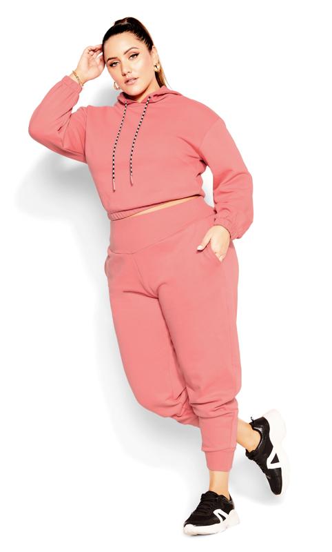 Plus Size Pink Joggers For Women