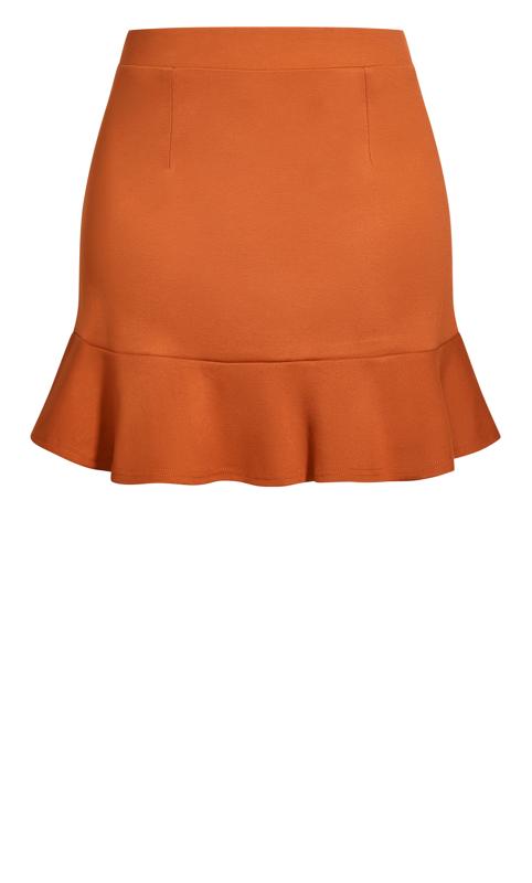 Evans Rust Orange Frill Mini Skirt 5